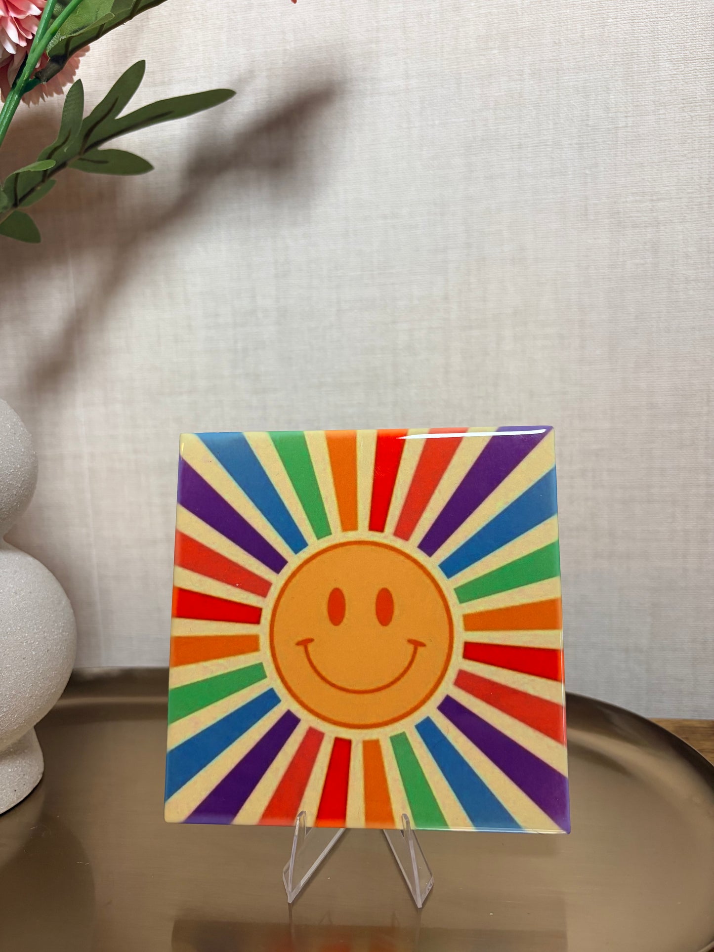 Tegeltje “retro sun''