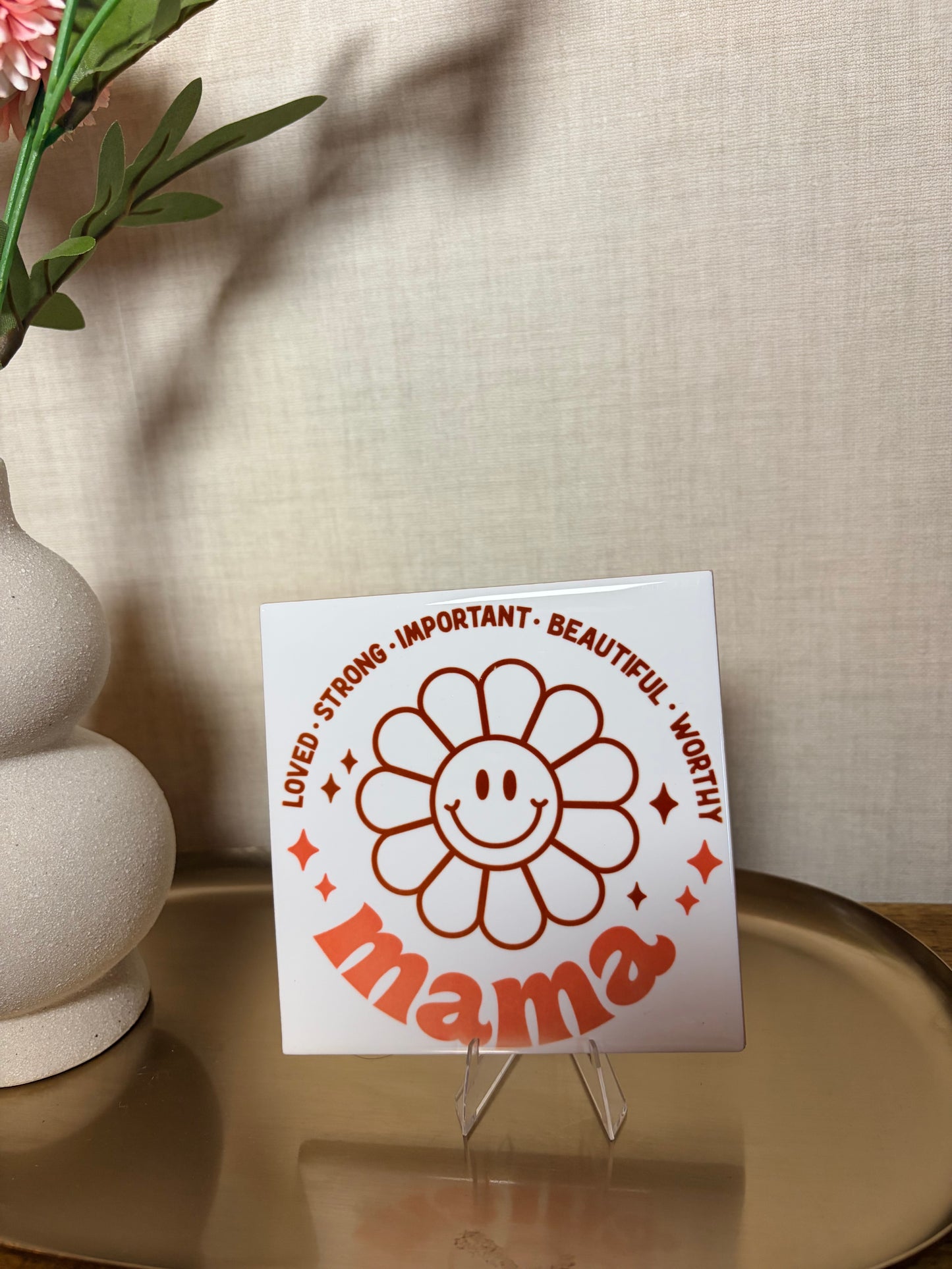 Tegeltje 'mama retro'