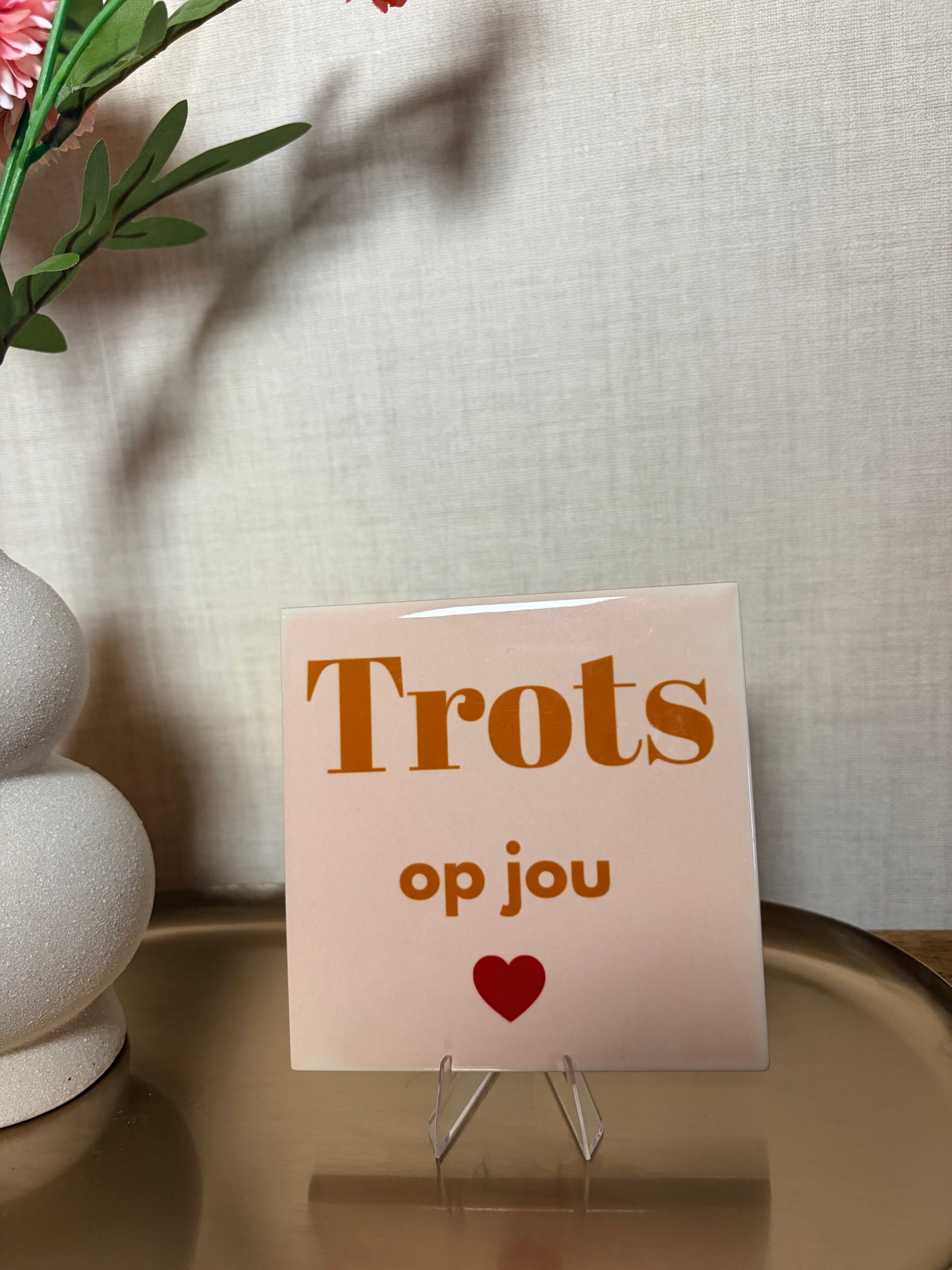 Tegeltje 'trots op jou'
