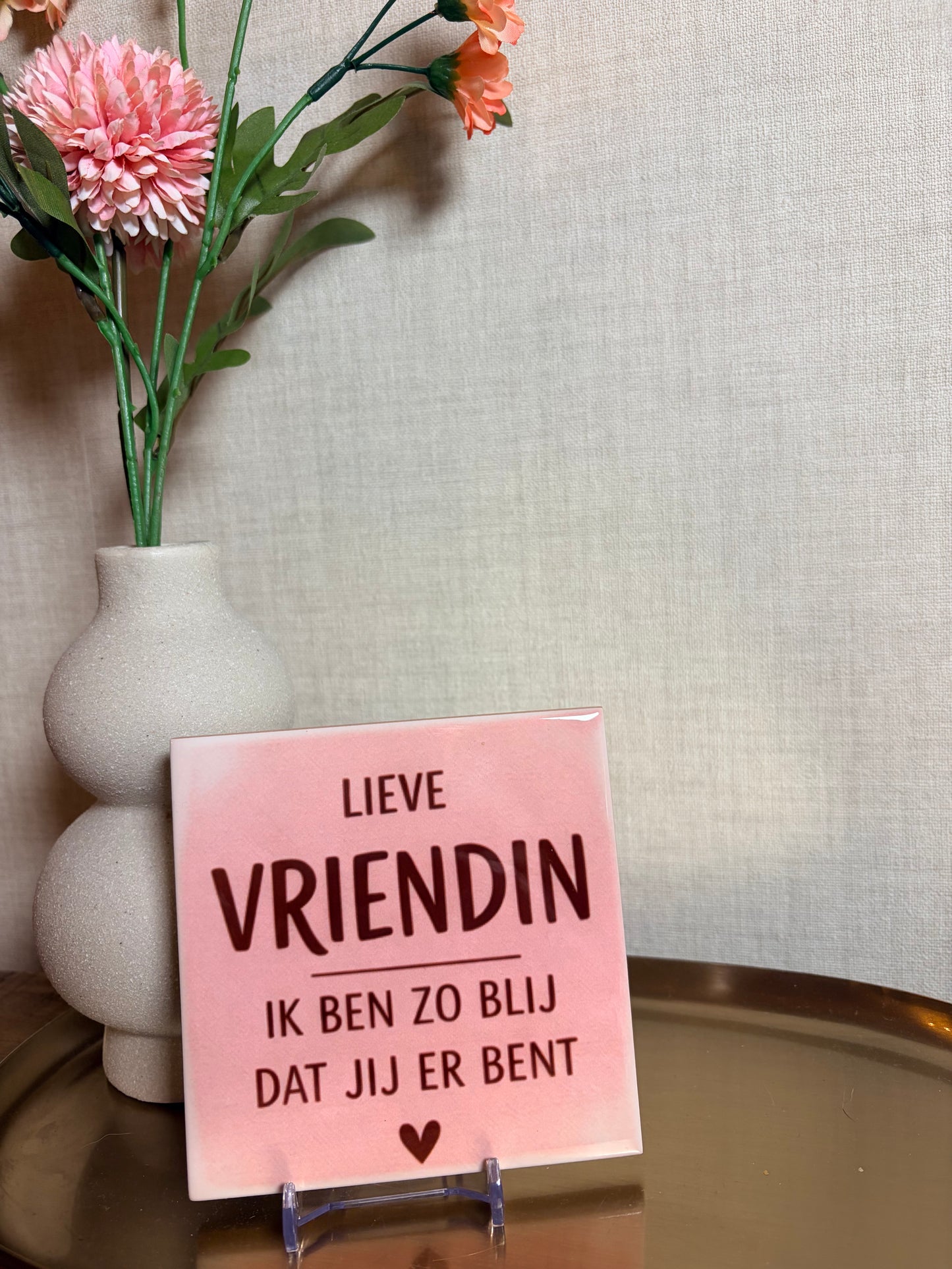 Tegeltje “lieve vriendin”