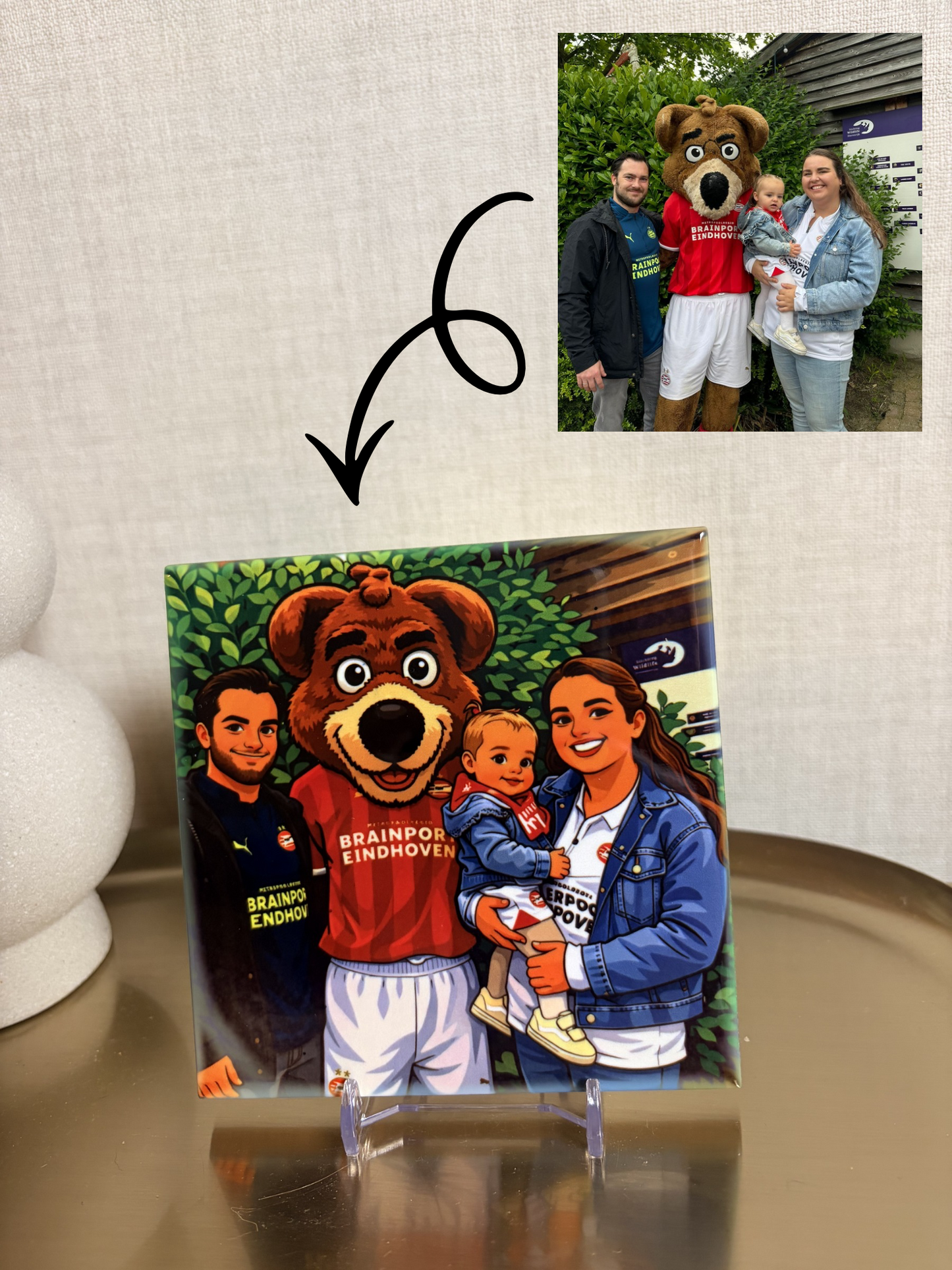 Gepersonaliseerde tegel met foto