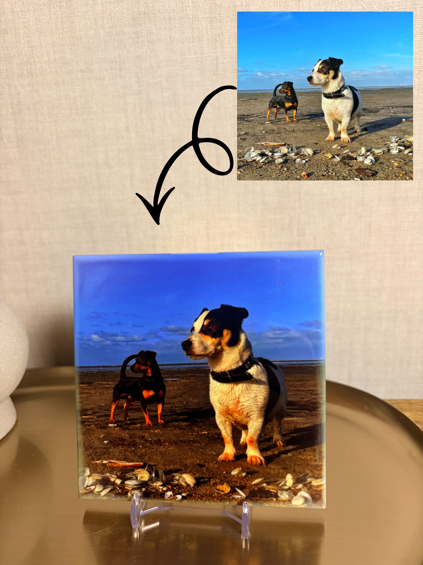 Gepersonaliseerde tegel met foto