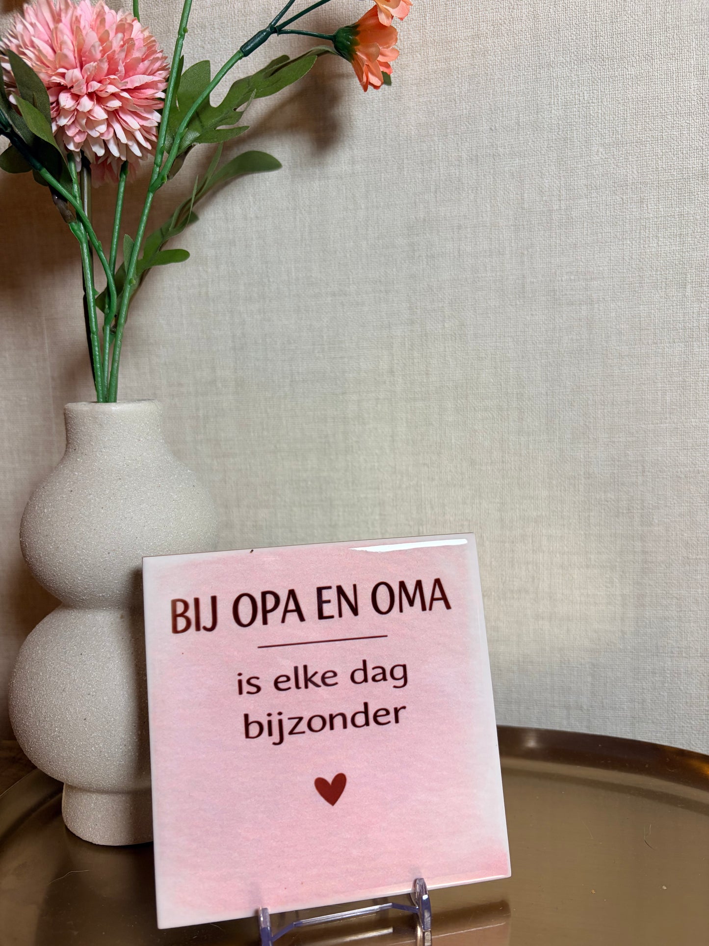 Tegeltje “bij opa en oma”